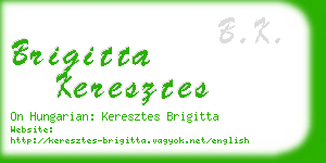 brigitta keresztes business card